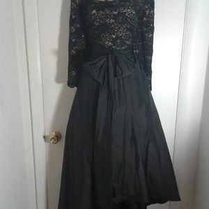 Women's Black Dress Lace Plus Size Evening 1X 14